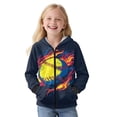 thumbnail image 4 of Chaqlin Hooded Zip Up Hoodie for Teens and Kids - Lightweight Comfy Casual Top with Long Sleeve for Travel and Outdoor, 4 of 7