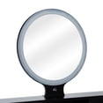 thumbnail image 3 of FCH LED Three-Color Touch Round Mirror 2 Drawers With Shelf Frame With Steel Frame Dressing Table Black, 3 of 16
