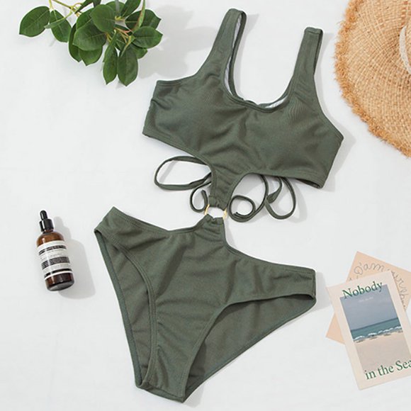 Women's Bikini Solid Set Swimsuit Piece Filled Bra Swimwear Beachwear Bandeau Bikini Bikini Man Bath Bikini Woman Busty Bikini Shapewear Bikini Bikini Conceal Two Piece Swimsuits Bikini Pregnancy Hot