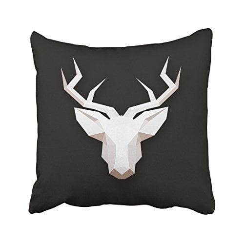 Winhome White Deer Head Three Dimensional Silhouette Black