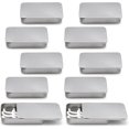 thumbnail image 1 of Bagentry 10 Pieces Silver Portable Metal Travel Floss Picks Case, Sliding Compact Flosser Holder Dispenser Storage Container, Refillable Tooth Floss Pick Holder for Hotels Dating Dinners (A), 1 of 7