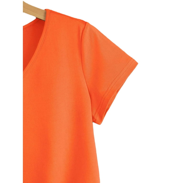 Short sleeve cheap orange shirt