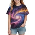 thumbnail image 6 of CYRBOKO Girls Graphic Tees, Crewneck Holiday Short Sleeve Casual Summer T-shirts Multicolor Size 7-8 T, 6 of 7