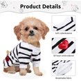 thumbnail image 3 of AURORA TRADE Pet Dog Striped Tee Shirt for Dogs Medium Dog Clothes French Bulldog Clothes Terrier Clothes for Small Dogs, 3 of 8