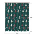 thumbnail image 5 of Dark Green Christmas Tree Pattern Shower Curtain 72"x84" ,Bathroom Decorative Shower Curtains Set with 12 Hooks,Modern Waterproof Washable Shower Curtain, 5 of 6