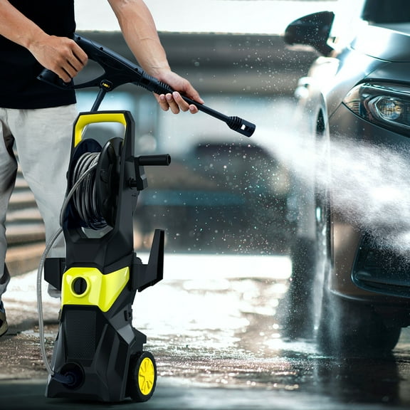 3000 PSI Electric Pressure Washer Yellow, 2.6 GPM, Portable High-Pressure Power Washer