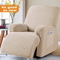 thumbnail image 2 of Recliner Chair Cover, 3-Pieces Stretch Recliner Covers for Recliner Chair Soft Reclining Chair Slipcover Furniture Protector for Dogs Cats-Style 3, 2 of 5