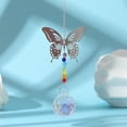 thumbnail image 3 of Atrapasueños de cristal de mariposa, máquina colgante de arcoíris de cristal para decoración de ventana, hogar y jardín, 3 of 5