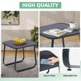 thumbnail image 3 of Ainfox 3 Piece Gray Patio Bistro Set, Outdoor Rocking Chairs with Glass Coffee Table, Gray Steel Frame Furniture for Balcony Porch Garden, 3 of 6