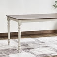 thumbnail image 2 of Vifah Ellsworth - Lafayette Medium Wood Dining Table Walnut Shabby Chic, 2 of 5