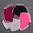 thumbnail image 4 of Summer Women Street Elastic Waist Shorts Color Block Casual Shorts Workout Waistband Skinny Shorts, 4 of 5