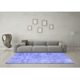 thumbnail image 3 of Ahgly Company Machine Washable Indoor Square Persian Blue Bohemian Area Rugs, 8' Square, 3 of 4