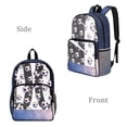 thumbnail image 2 of Whosucclay Soccer Ball Star Pattern 17 Inch Transparent Backpack, Dual Side Mesh Pockets Clear Backpack, Wide Shoulder Straps Side Pockets Bookbag for High School, 2 of 10