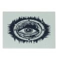 thumbnail image 1 of Compass Cutting Board, All Seeing Eye Compass with Directions Occultism Art Illustration, Decorative Tempered Glass Cutting and Serving Board, Small Size, Dark Blue and White, by Ambesonne, 1 of 1