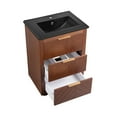 thumbnail image 6 of Daxton 24" Freestanding Bathroom Vanity in Brown Oak with Black Sink Top, 6 of 8