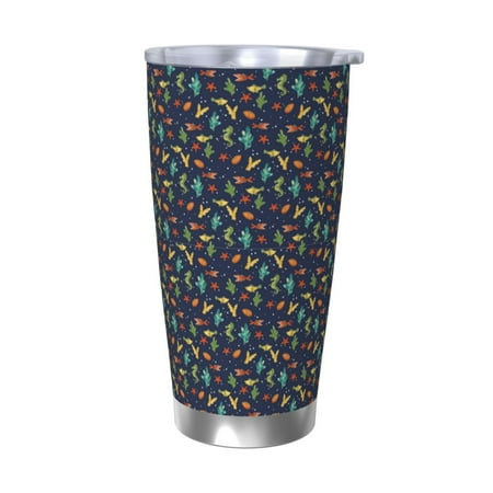

Bingfone Shells and Seaweed for 20 Oz Stainless Steel Travel Mug Double Wall Water Coffee Cup for Home Office Outdoor Works Great for Ice Drinks and Hot Beverage-Without Straw