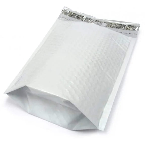 White AIRJACKET® White Gusseted Poly Bubble Mailers #2 - 8.5 x 11.25   4" (QTY: 75)