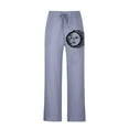 thumbnail image 7 of IROINNID Wide Leg Pants for Men Cotton Linen Wide Leg Pants Printed Drawstring Waist Sports Pants Loose Fit Trousers,Blue, 7 of 7