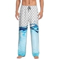 thumbnail image 1 of Fotbe Crystal Clear Water Splash Pantalones de Pijama para Hombre, Pantalones de Dormir, Pantalones de Casa con Cintura Ajustable y Bolsillos-Large, 1 of 6