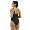 thumbnail image 5 of No Boundaries Ribbed Lace Up One-Piece Swimsuit, Women's, 5 of 5