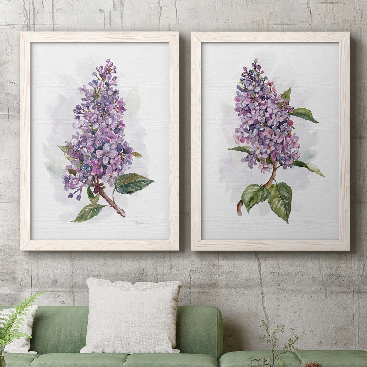 Awash in Lilac I - Premium Framed Canvas 2 Piece Set - Ready to Hang