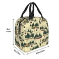 thumbnail image 2 of KLL Camping Caravan 1 Print Insulated Lunch Bag Women, Reusable Cute Tote Lunch Box for Adult & Men, Leakproof Cooler Lunch Bags for Work Office Travel Picnic, 2 of 5
