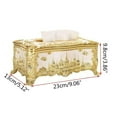 thumbnail image 3 of Rectangular Tissue Box Luxurious Napkin-Holder Paper-Case Dispenser Elegant Castle-Decorative Facial-Tissue Box Holder, 3 of 8