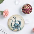 thumbnail image 3 of FMSHPON Octopus Set of 4 Round Coaster for Drinks, Absorbent Ceramic Stone Coasters Cup Mat with Cork Base for Home Kitchen Room Coffee Table Bar Decor, 3 of 5