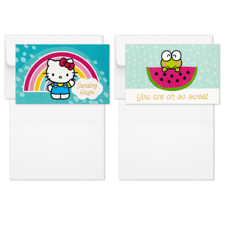 Hello mini note cards; set of 6 blank note cards; Hello blank note card  set; Typewriter mini note cards