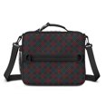 thumbnail image 2 of Red and Green Checkered Pattern Insulated Lunch Bag with Shoulder Strap and Bottle Holder,Bento School Lunch Bag Box,11x9.5x3.5 Inches, 2 of 5