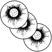 VOLLEYBALL SPLAT DECO FETTI (24 PIECES/PKG) by Partypro