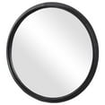 thumbnail image 1 of Benzara BM205011 Round Metal Frame Wall Mirror with Textured Details, Black & Silver, 1 of 1