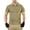 Khaki, variant on Men's Stretch Sport Golf Tops Short Sleeve Collared 3‑Button Shirts Quick‑Dry Moisture‑Wicking Breathable Big & Tall Workwear Tees with Pockets Gray L