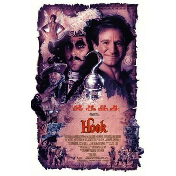 Pop Culture Graphics MOVGF7266 Hook Movie Poster Print, 27 x 40