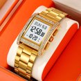 thumbnail image 4 of Fashion Mens Watches Digital Watch Stainless Steel Casual Sport Waterproof Rectangle Watches with Luminous Display luxury Women Watches, 4 of 14
