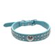thumbnail image 1 of Worallymy Pet Collar Rhinestones Crystal Heart PU Leather Pet Collar Joyas Regalos de vacaciones,Blue,S Worallymy JD735811285, 1 of 7