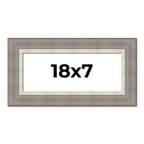 18x7 Frame Grey Real Wood Picture Frame Width 2.75 Inches | Interior Frame Depth 0.5 Inches | Linus
