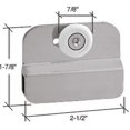 thumbnail image 2 of CRL EK670BN Brushed Nickel Outside Top Hanger Bracket with Roller, 2 of 3