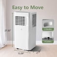 thumbnail image 2 of Portable Air Conditioner 8000 BTU, 3-in-1 AC Unit with Dehumidifier & Fan, Quiet Portable AC, Cools Up to 350 Sq.Ft, Remote & Window Kit, 2 of 6