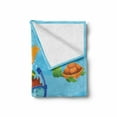 thumbnail image 2 of Marine Soft Flannel Fleece Throw Blanket, Boy Diving and Exploring Subaquatic Happiness Seashell Summer Cartoon Character, Cozy Plush for Indoor and Outdoor Use, 50" x 70", Multicolor, by Ambesonne, 2 of 6