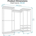 thumbnail image 4 of VIPEK V5 Heavy Duty Portable Closet Wardrobe, 890LB Capacity Clothing Rack with 8 Shelves & 4 Hanging Rods, Freestanding Adjustable Storage Unit, White, 4 of 10