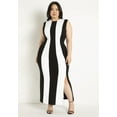 thumbnail image 2 of ELOQUII Women's Plus Size Striped Knit Maxi Dress, 2 of 4