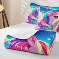 thumbnail image 4 of Erosebridal Unicorn Gifts Quilt Full For Unicorn Lover,Cute Unicorn Animals Full Bedspread Sets For Kids Girls,3pcs, 4 of 7