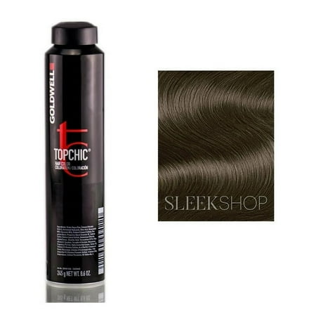 Goldwell Topchic Hair Color (8.6 oz. canister), 7NA, Mid Natural Ash Blonde, Pack of 12 w/ Sleek Teasing Comb