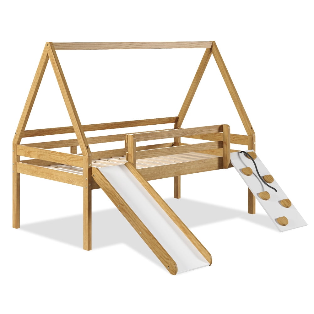 Casita Twin Play Bed for Kids - with Slide and Climbing Ramp