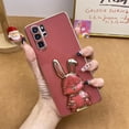 thumbnail image 1 of Funda de teléfono con soporte de conejo lindo para Samsung S22 Ultra S20 S21 S20 FE Note 20 10 8 9 S23 Ultra S8 S9 S10 Plus, cubierta chapada Fivean unisex, 1 of 2