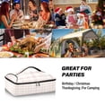 thumbnail image 7 of Iauyy Casserole Carrier for Hot Food Insulated Casserole Travel Carry Bag with Lid Food Warmer Bag for Party/Picnic,Solid-colored Checkered Pattern, 7 of 7