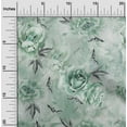 thumbnail image 2 of oneOone Polyester Spandex Dusty Teal Green Fabric Florals Sewing Fabric By The Yard Printed Diy Clothing Sewing Supplies 56 Inch Wide, 2 of 4