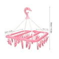 thumbnail image 4 of Clothes Hanger, Plastic Socks Drying Rack Folding Clothes Hanger Clothes Hanger Rack, Clothes Dryer Rack For Shower Curtain Rod Clothes Line, 4 of 8