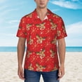 thumbnail image 2 of Fuzoiu Christmas With Cute Deer Print Hawaiian Shirt for Men, Summer Beach Casual Short Sleeve Button Down Shirts, Men’s Beach Summer Shirts with Pocket,Medium, 2 of 7